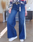 🔥Jean large à bandes