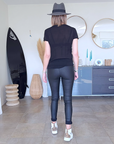 Legging huilé noir
