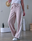 Pantalon chic à bandes