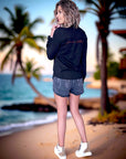 Short denim noir gris