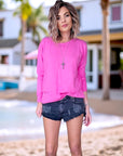 Short denim noir gris