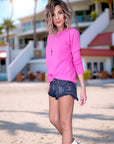 Short denim noir gris