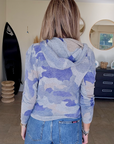 Cardigan camouflage blue