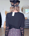 Tee-shirt dentelle noir