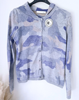 Cardigan camouflage blue