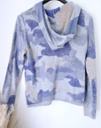 Cardigan camouflage blue