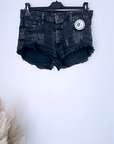 Short denim noir gris