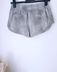 Short Samy cuir tie gris