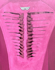 Veste suédine framboise