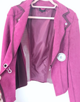 Veste suédine framboise