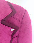 Veste suédine framboise