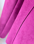 Veste suédine framboise