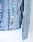 Veste denim cloutés