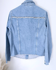 Veste denim cloutés