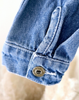 Veste denim à tags