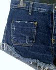 Short denim bleu