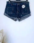 Short denim bleu