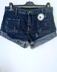 Short denim bleu