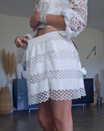 Jupe fleur ajourée