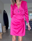 Robe chic fuchsia