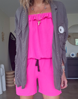 Combi-short fuchsia fluo
