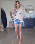 Short destroy en denim