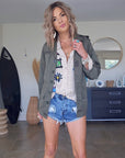 Short destroy en denim