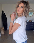 Tee-shirt perles peace love