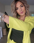 Ensemble short yellow