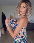 Robe bustier flowers