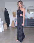 Robe asymétrique black
