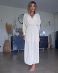 Robe irisée écrue