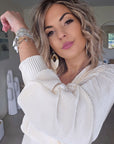 Robe irisée écrue