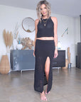 Ensemble top & jupe black