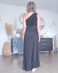 Robe asymétrique black