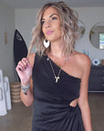 Robe asymétrique black