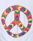 Tee-shirt perles peace love