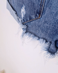Short destroy en denim