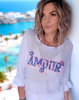 Pull ajouré amour
