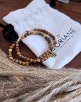 Bracelet 2 tours pierre terre
