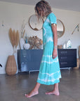 Robe tie bleu