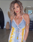 Robe tie jaune