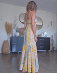 Robe tie jaune
