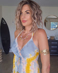 Robe tie jaune