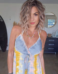 Robe tie jaune