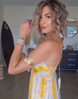 Robe tie jaune