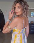 Robe tie jaune