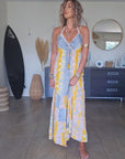 Robe tie jaune