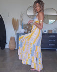 Robe tie jaune