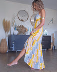 Robe tie jaune